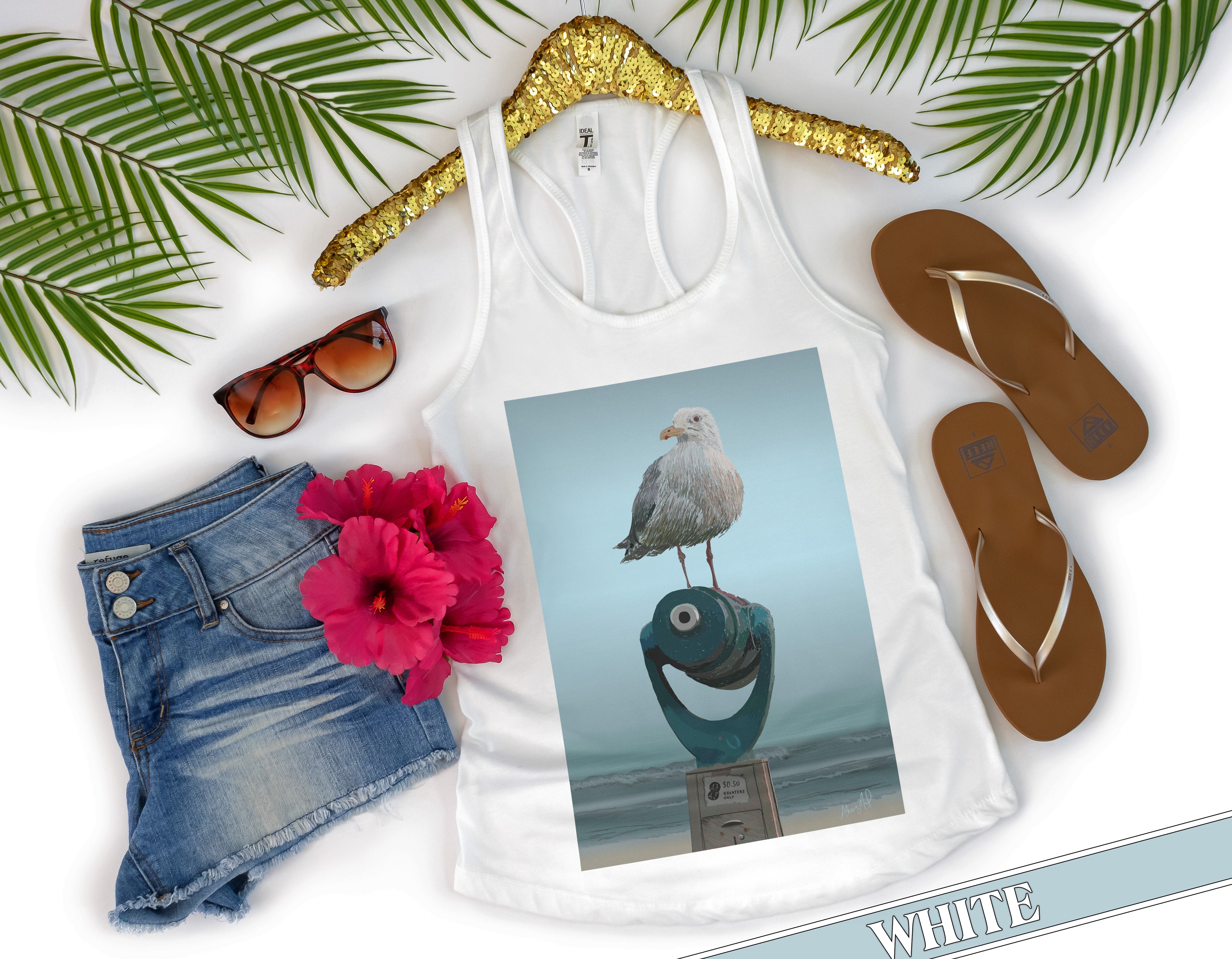 King of the Beach, Racerback Tank Top, U.S. womens sizes XS