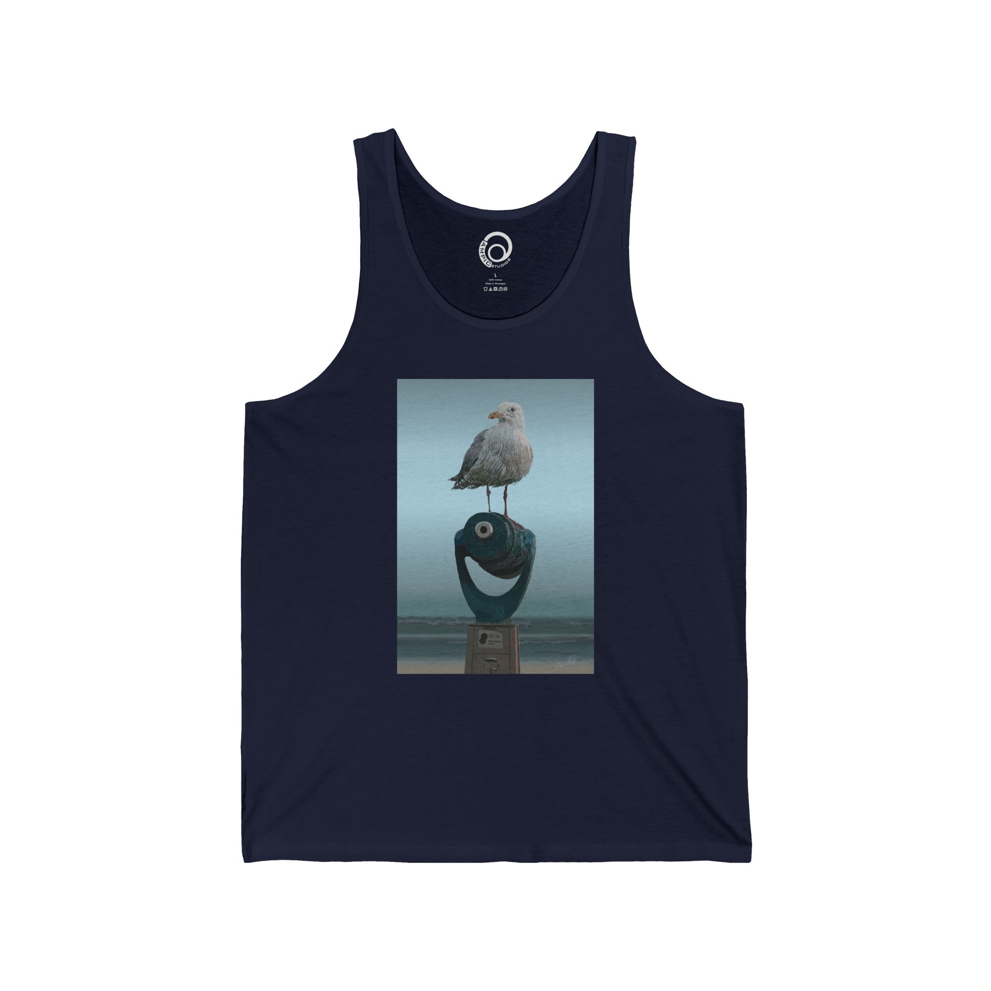 King of the Beach Tank Top Front in Navy