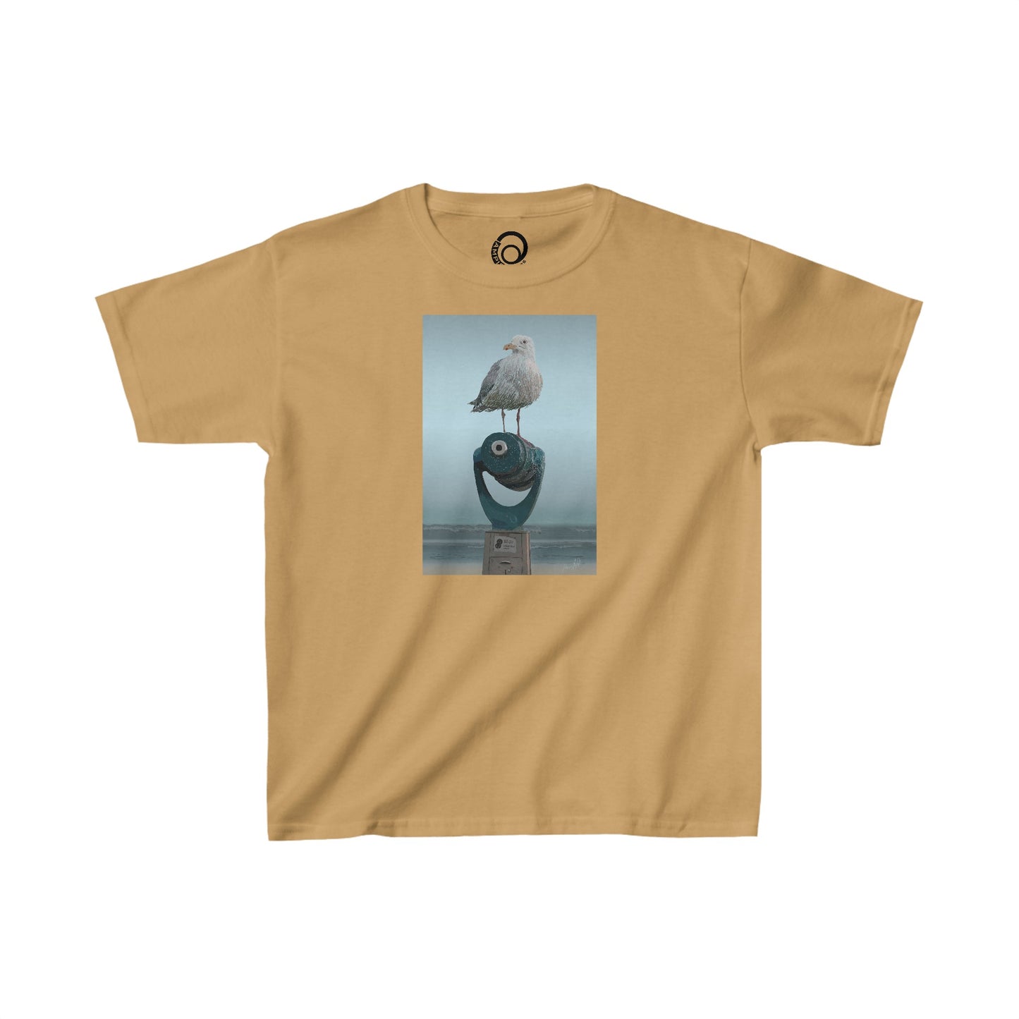 King of the Beach Youth Tee, Kids Heavy Cotton™ Tee, U.S. Youth sizes XS-XL, Seagull Sea Shirt, Beachside Shirt, Childrens Bird Top