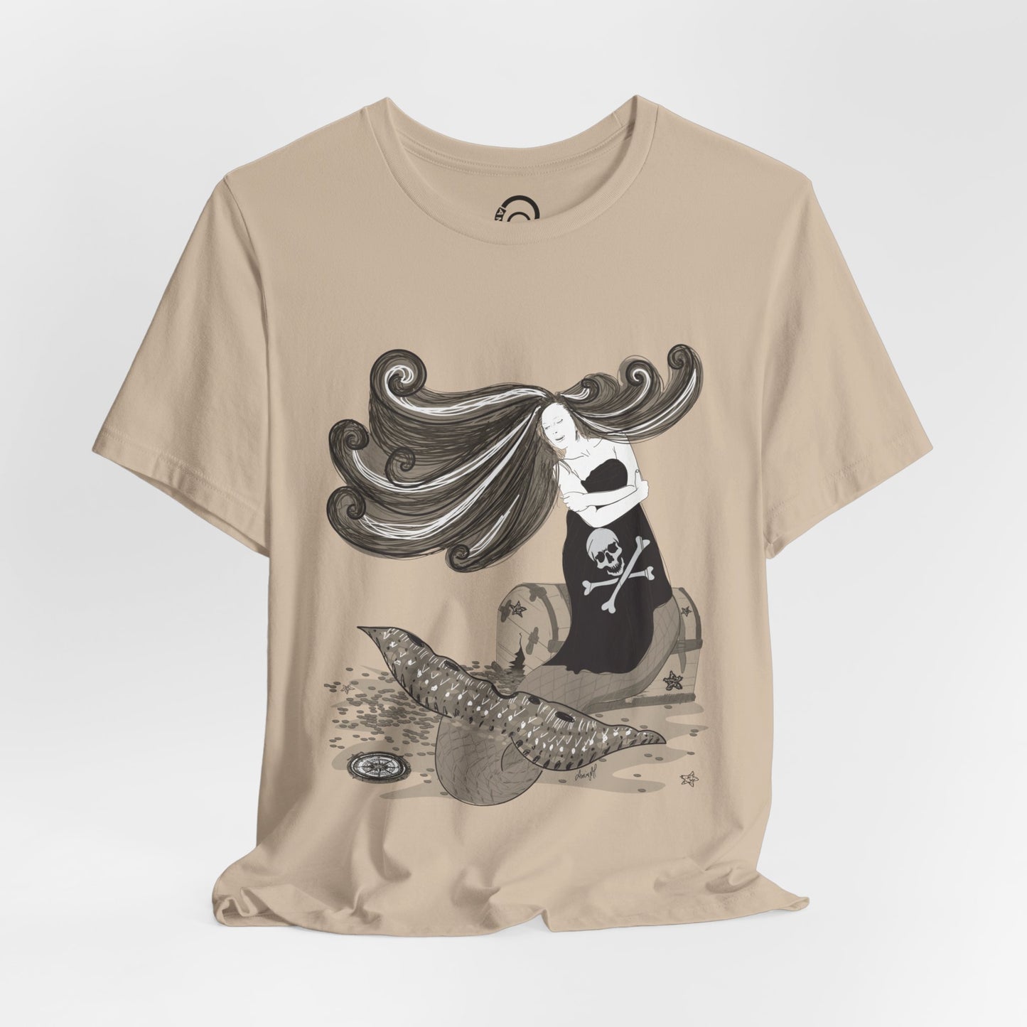 Pirate Mermaid Tee, U.S. Adult Unisex Sizes XS-5XL, 13 colors