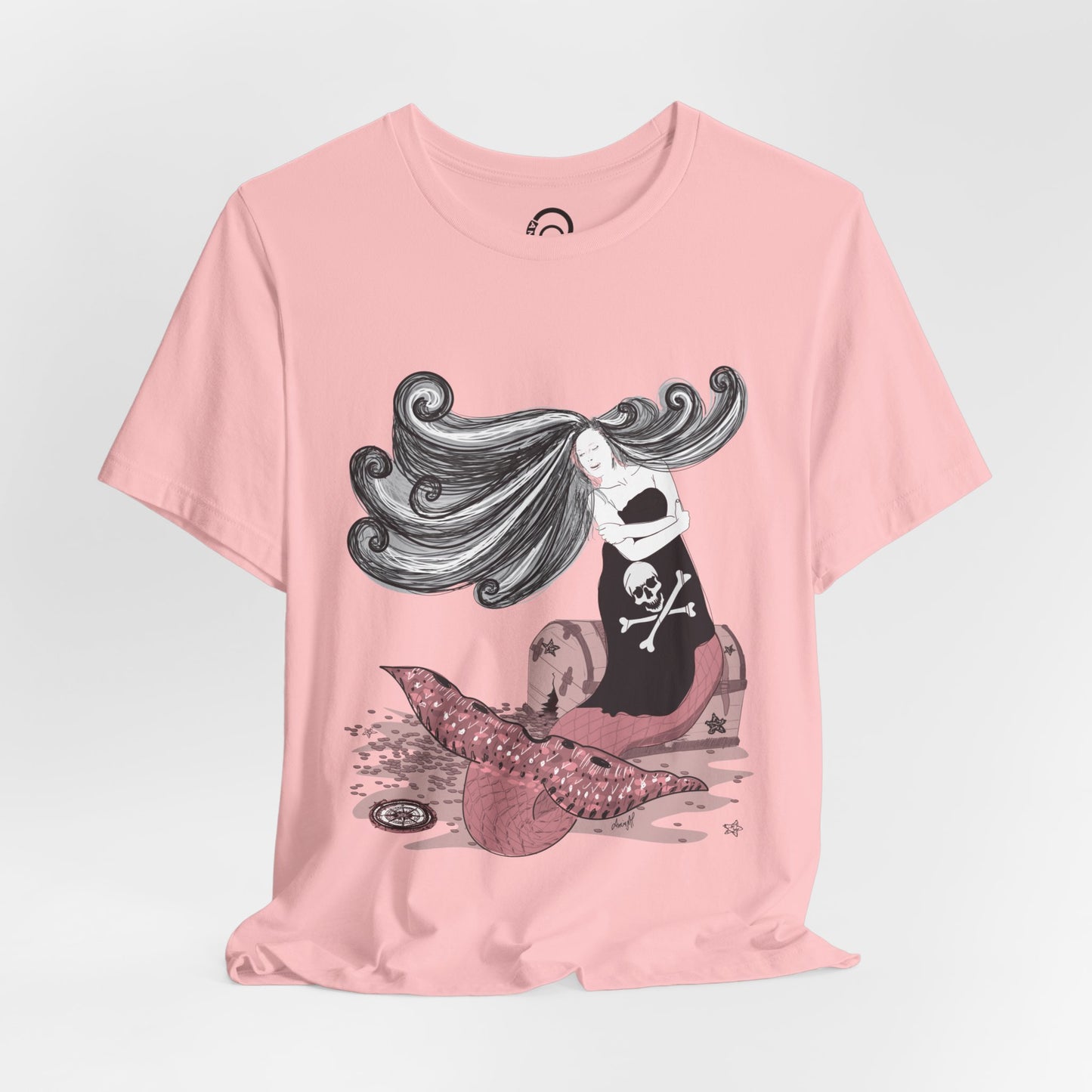 Pirate Mermaid Tee, U.S. Adult Unisex Sizes XS-5XL, 13 colors