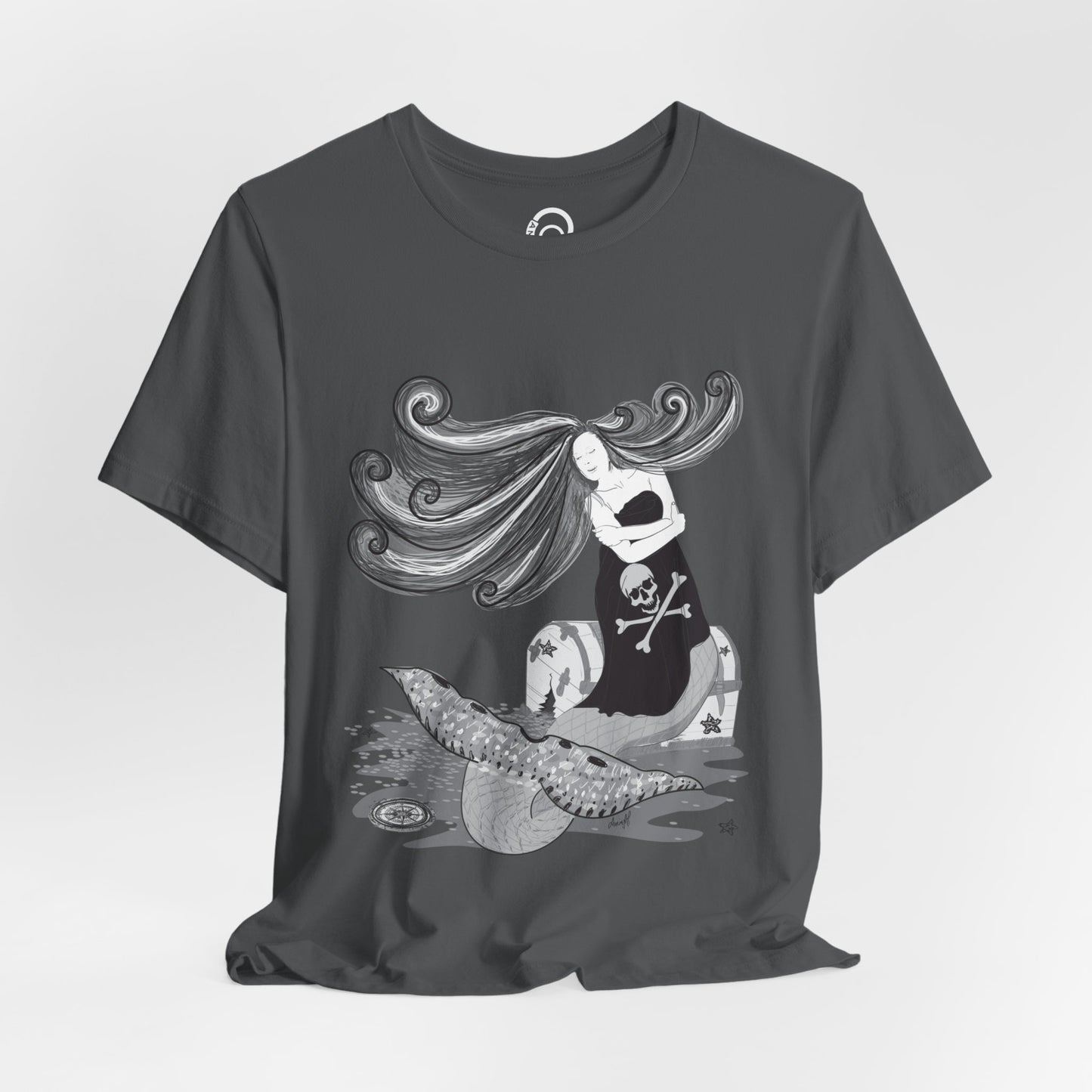 Pirate Mermaid Tee, U.S. Adult Unisex Sizes XS-5XL, 13 colors