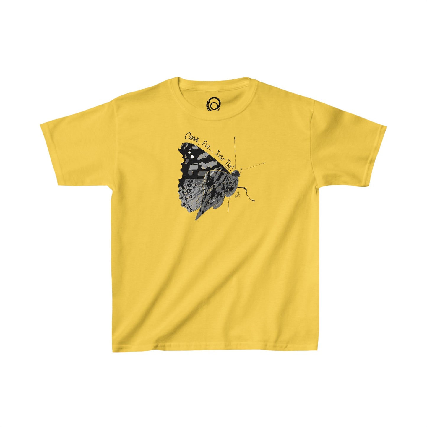 Crawl, Fly... Just Try Kids Heavy Cotton™ Tee, U.S. Youth Unisex sizes XS-XL