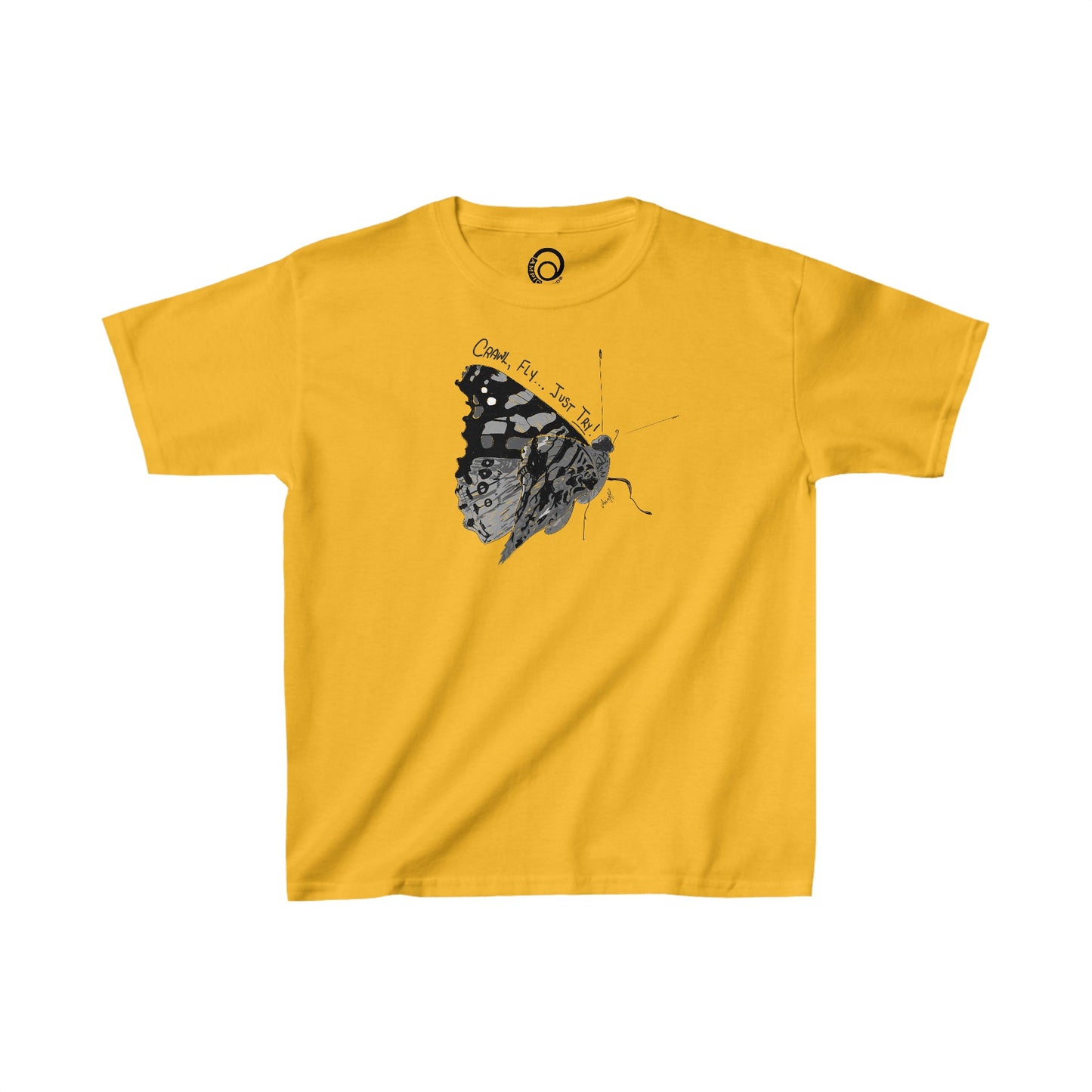 Crawl, Fly... Just Try Kids Heavy Cotton™ Tee, U.S. Youth Unisex sizes XS-XL