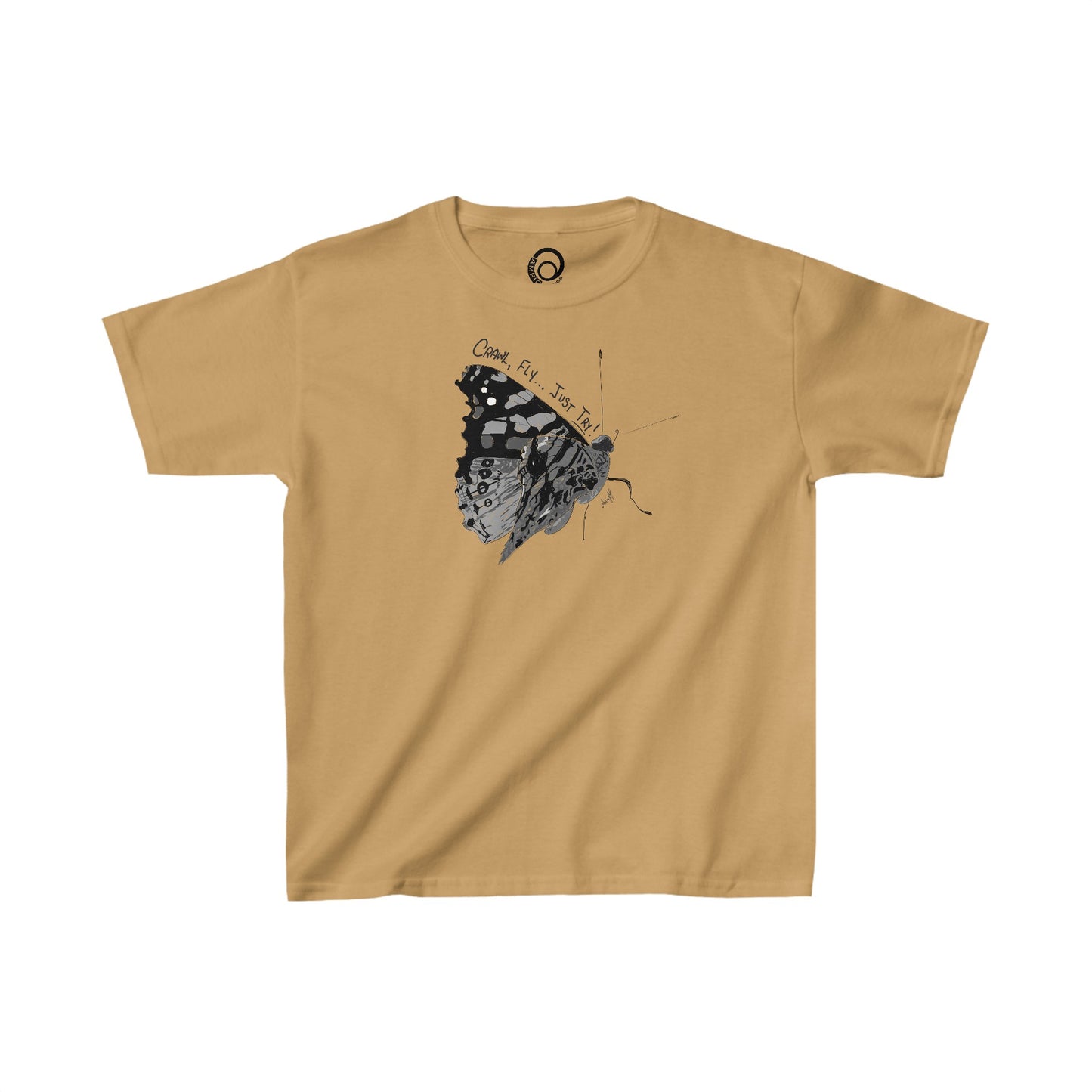 Crawl, Fly... Just Try Kids Heavy Cotton™ Tee, U.S. Youth Unisex sizes XS-XL