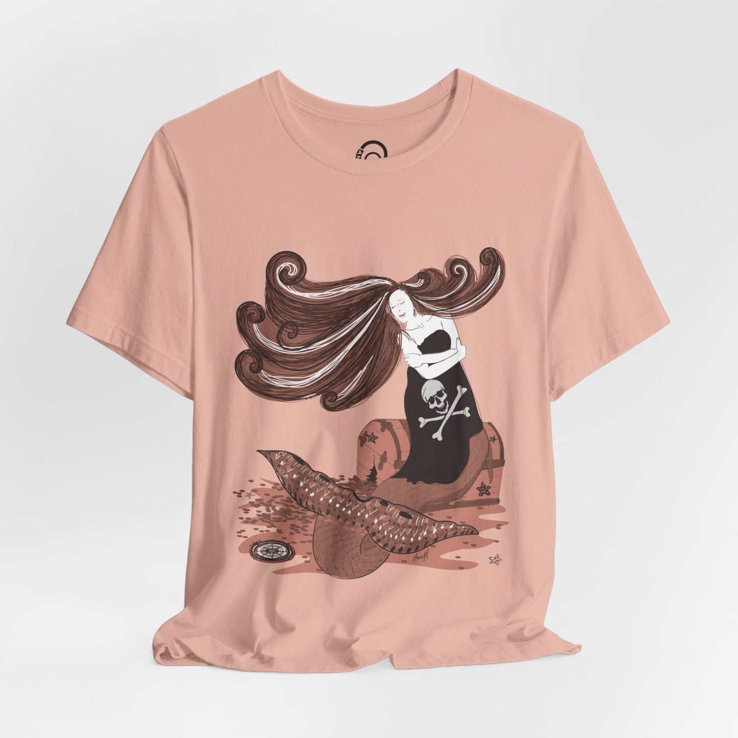 Pirate Mermaid Tee, U.S. Adult Unisex Sizes XS-5XL, 13 colors