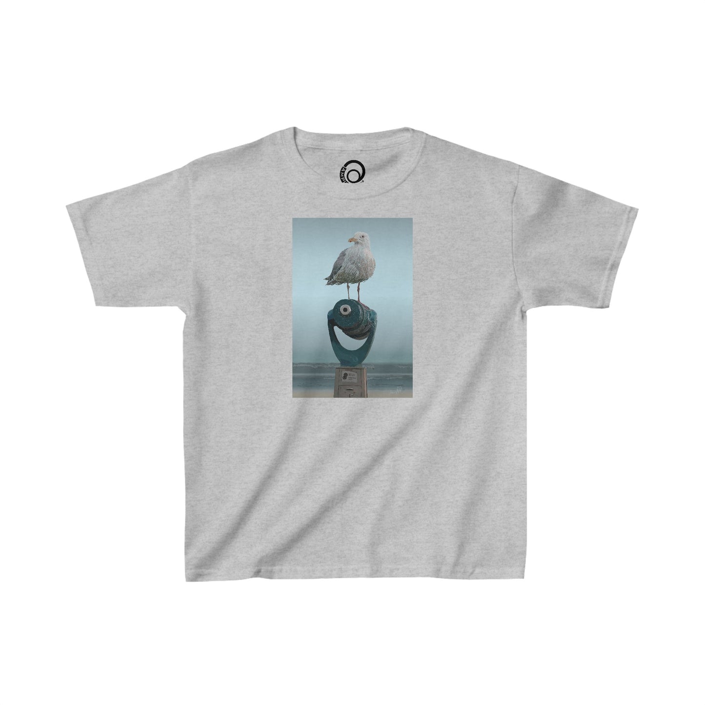 King of the Beach Youth Tee, Kids Heavy Cotton™ Tee, U.S. Youth sizes XS-XL, Seagull Sea Shirt, Beachside Shirt, Childrens Bird Top