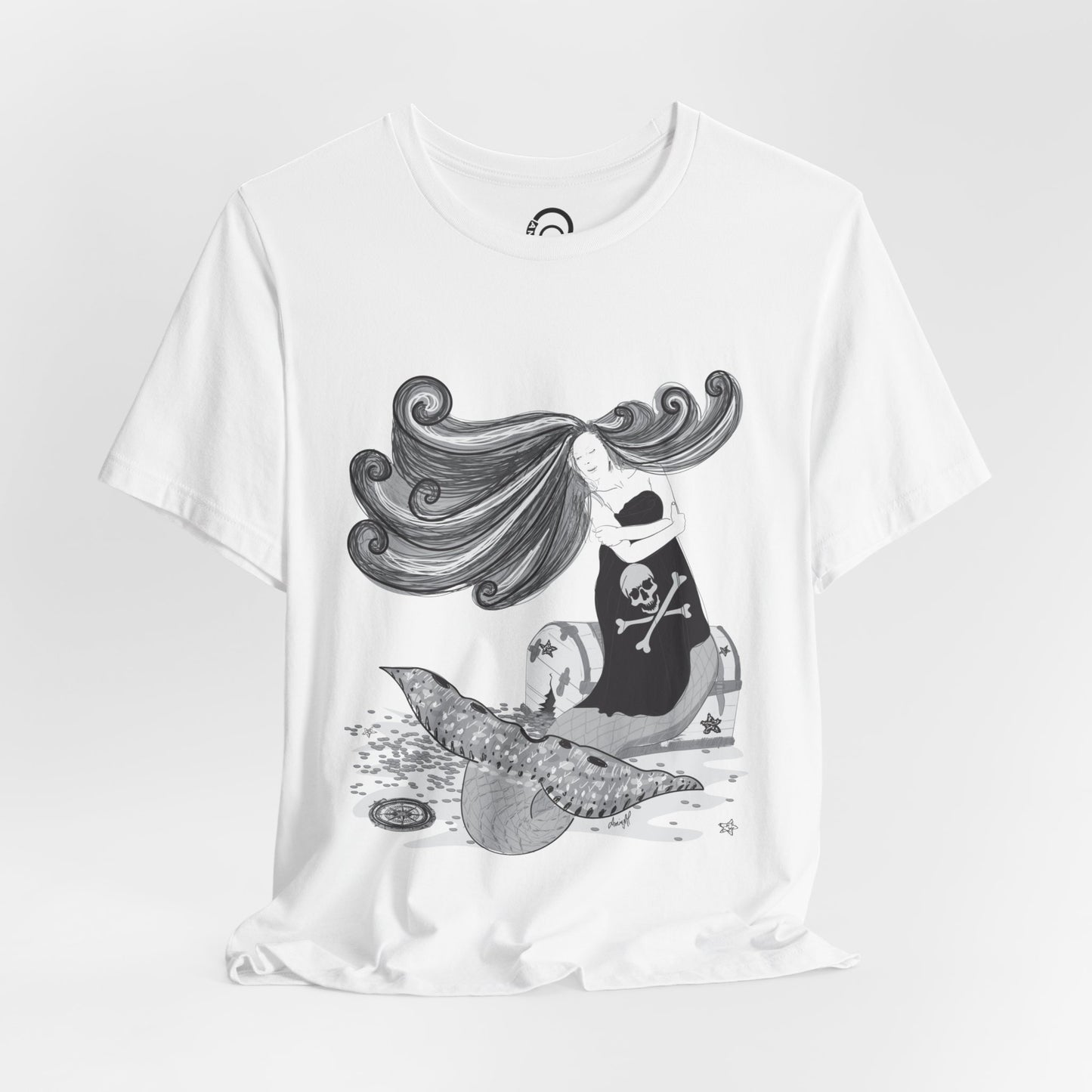 Pirate Mermaid Tee, U.S. Adult Unisex Sizes XS-5XL, 13 colors