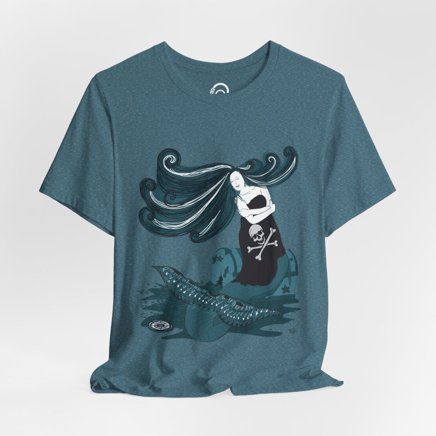 Pirate Mermaid Tee, U.S. Adult Unisex Sizes XS-5XL, 13 colors