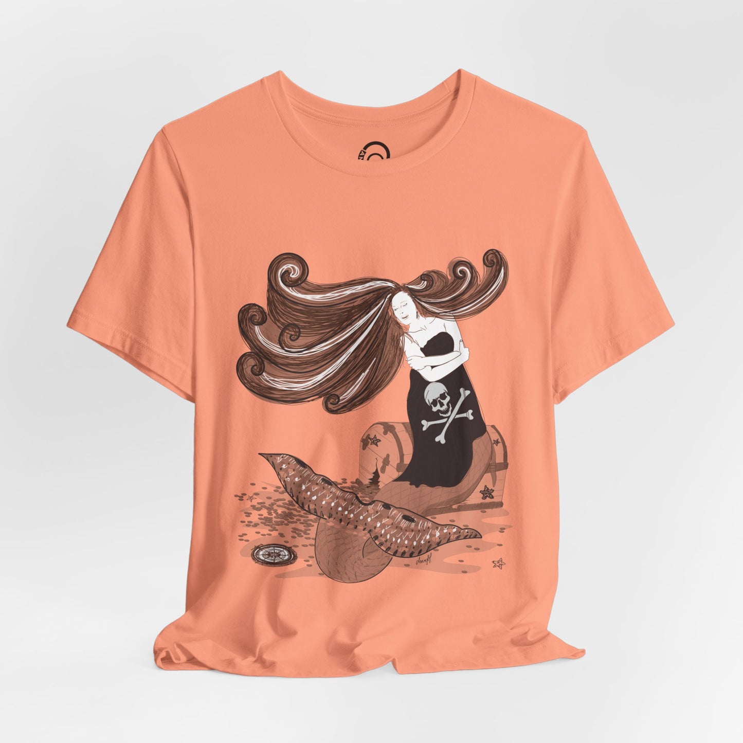 Pirate Mermaid Tee, U.S. Adult Unisex Sizes XS-5XL, 13 colors