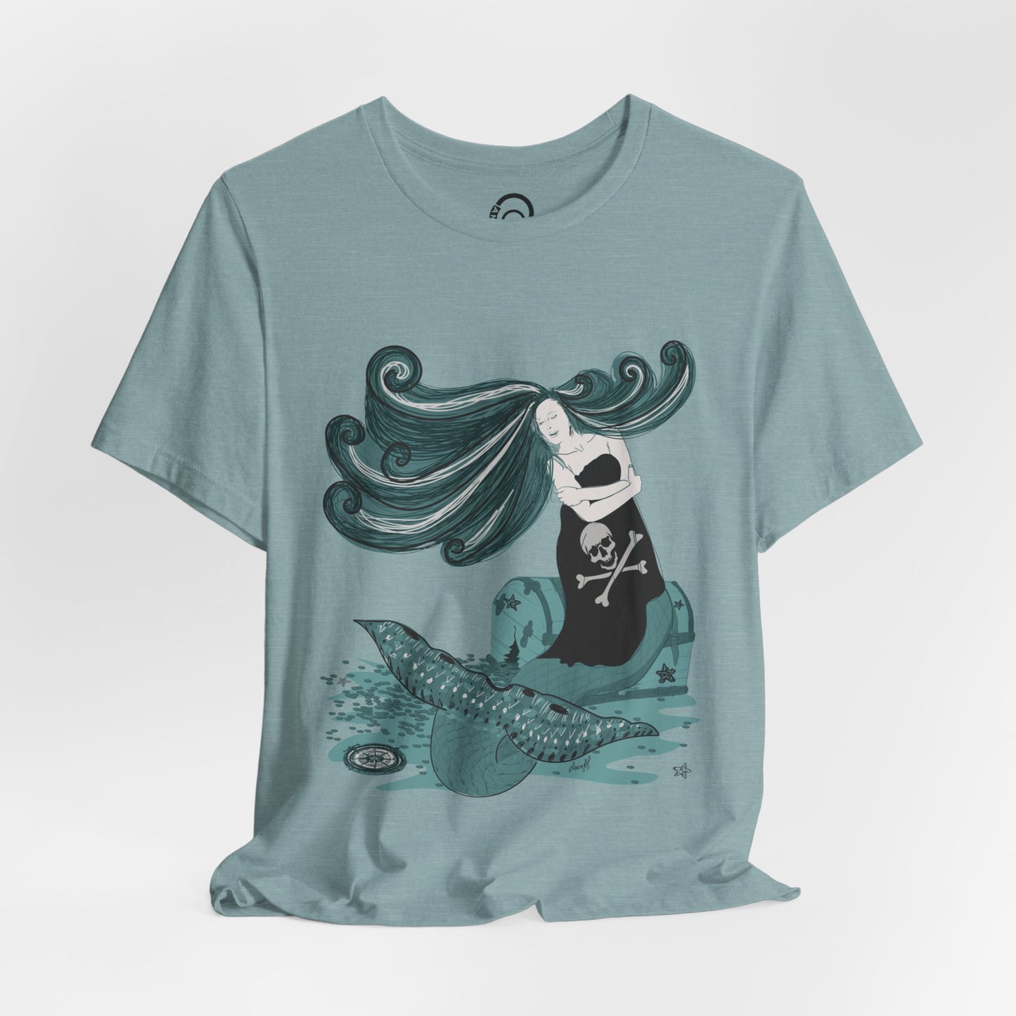 Pirate Mermaid Tee, U.S. Adult Unisex Sizes XS-5XL, 13 colors