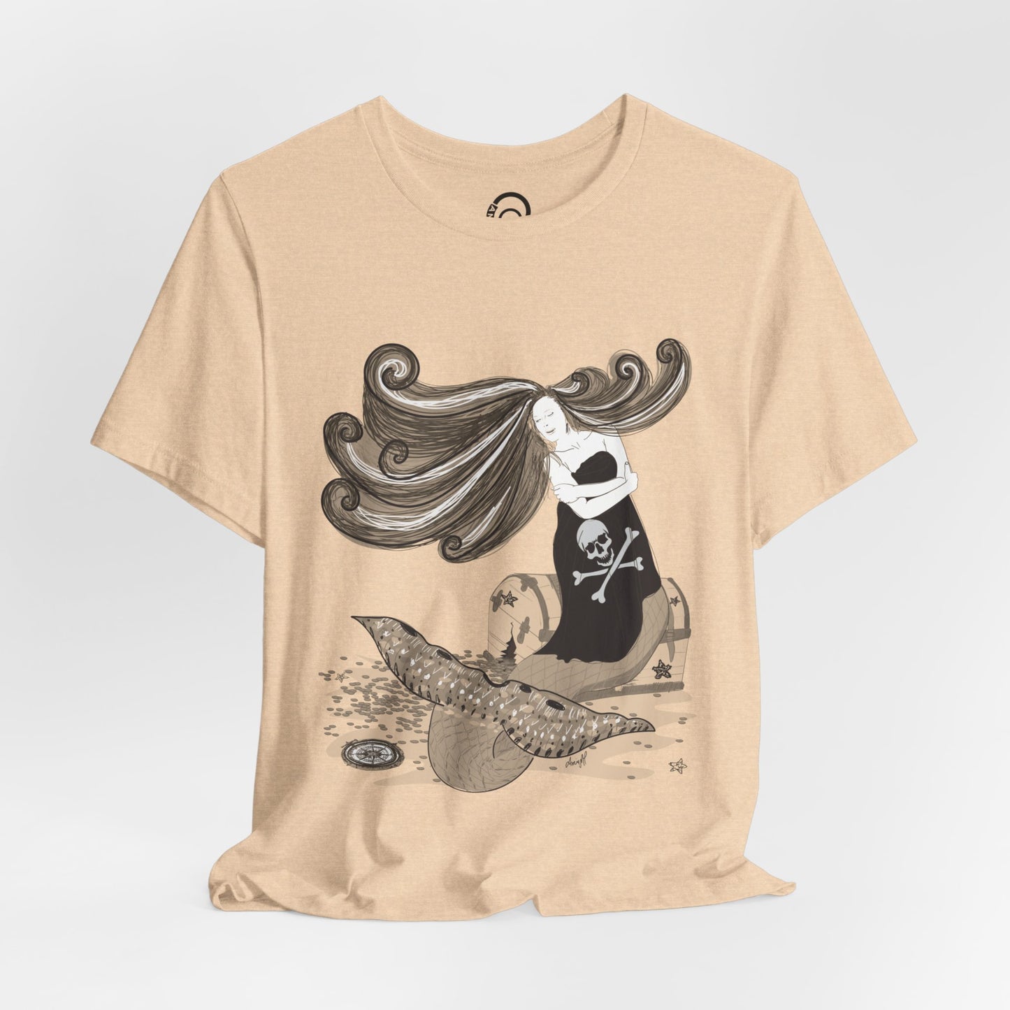 Pirate Mermaid Tee, U.S. Adult Unisex Sizes XS-5XL, 13 colors