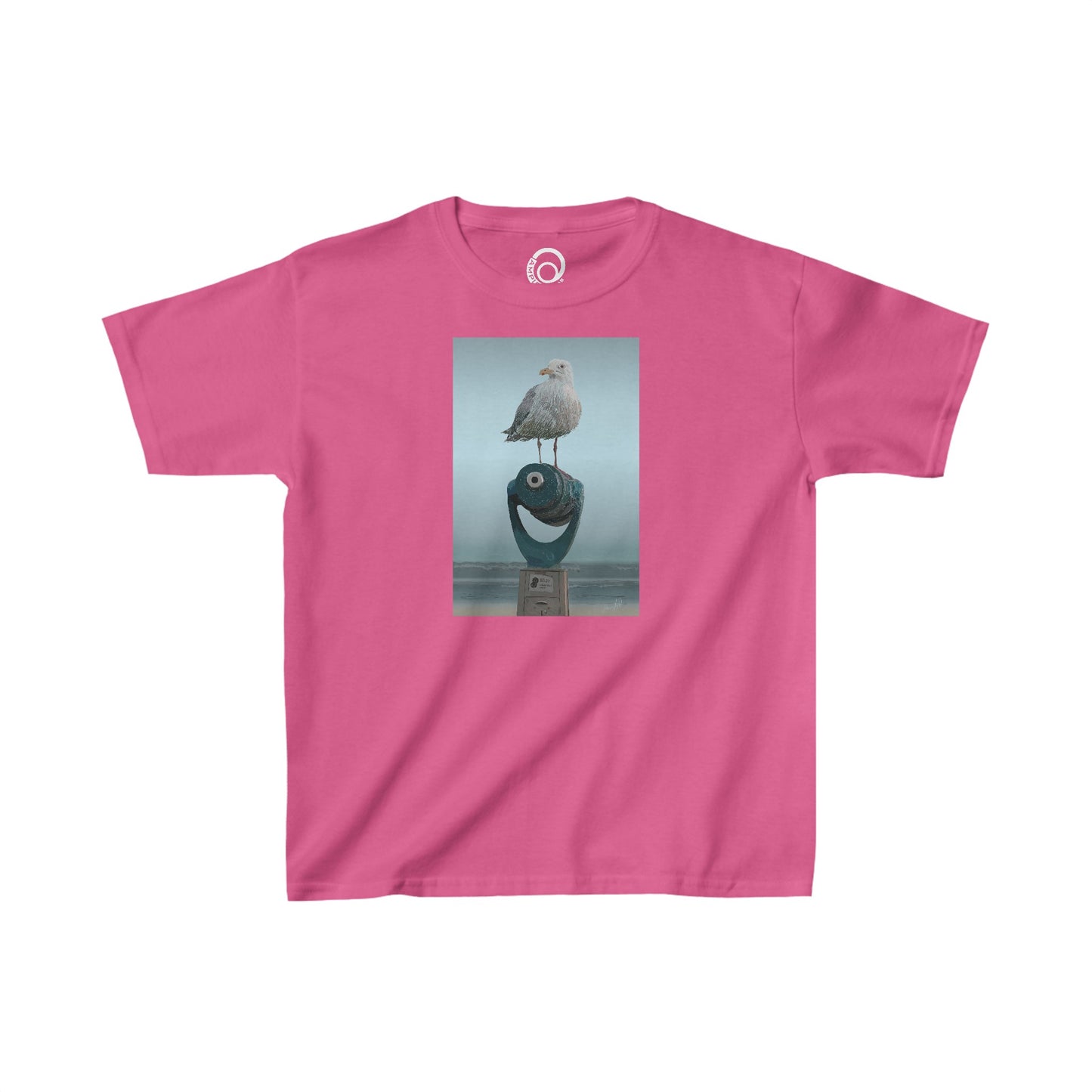 King of the Beach Youth Tee, Kids Heavy Cotton™ Tee, U.S. Youth sizes XS-XL, Seagull Sea Shirt, Beachside Shirt, Childrens Bird Top