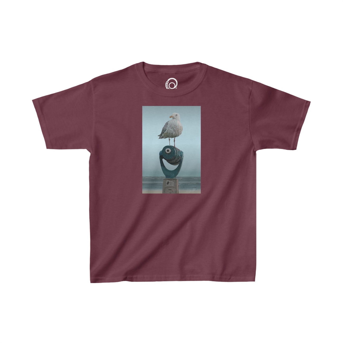 King of the Beach Youth Tee, Kids Heavy Cotton™ Tee, U.S. Youth sizes XS-XL, Seagull Sea Shirt, Beachside Shirt, Childrens Bird Top