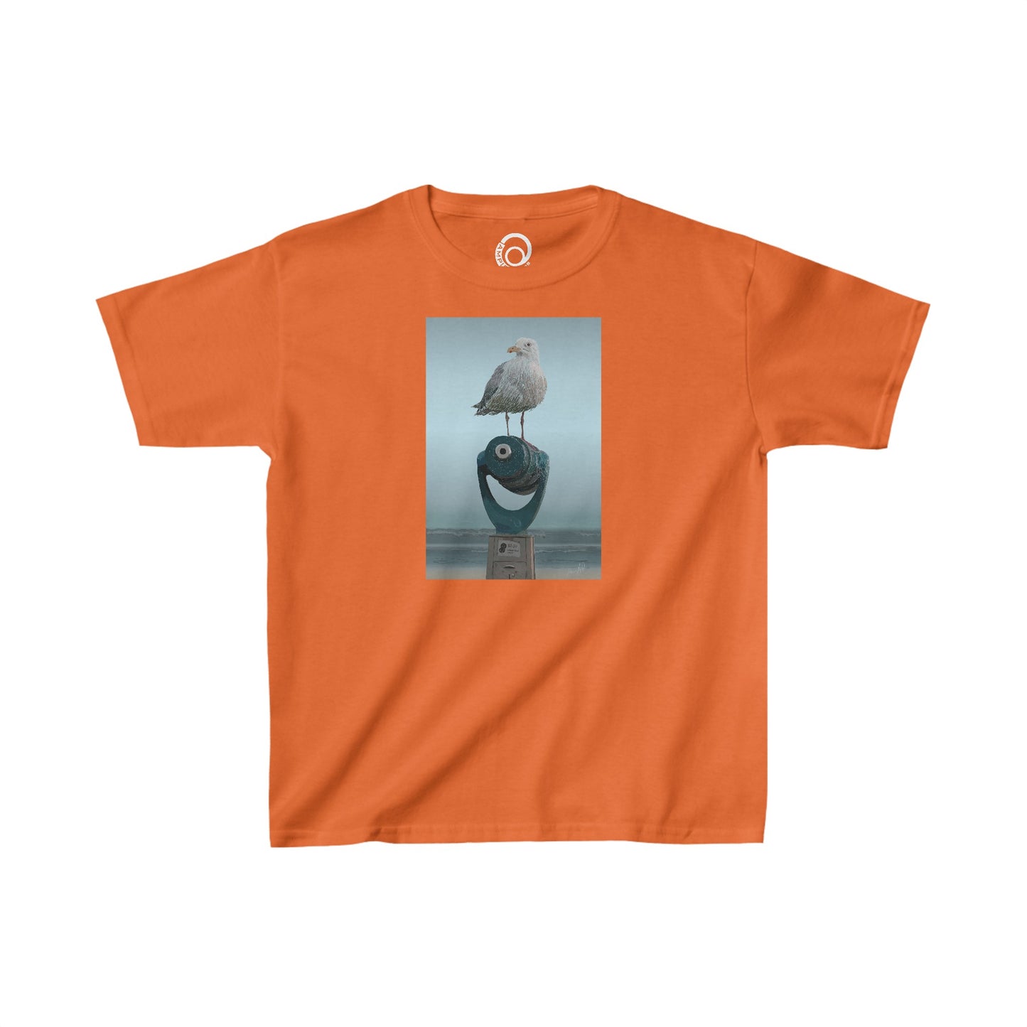 King of the Beach Youth Tee, Kids Heavy Cotton™ Tee, U.S. Youth sizes XS-XL, Seagull Sea Shirt, Beachside Shirt, Childrens Bird Top