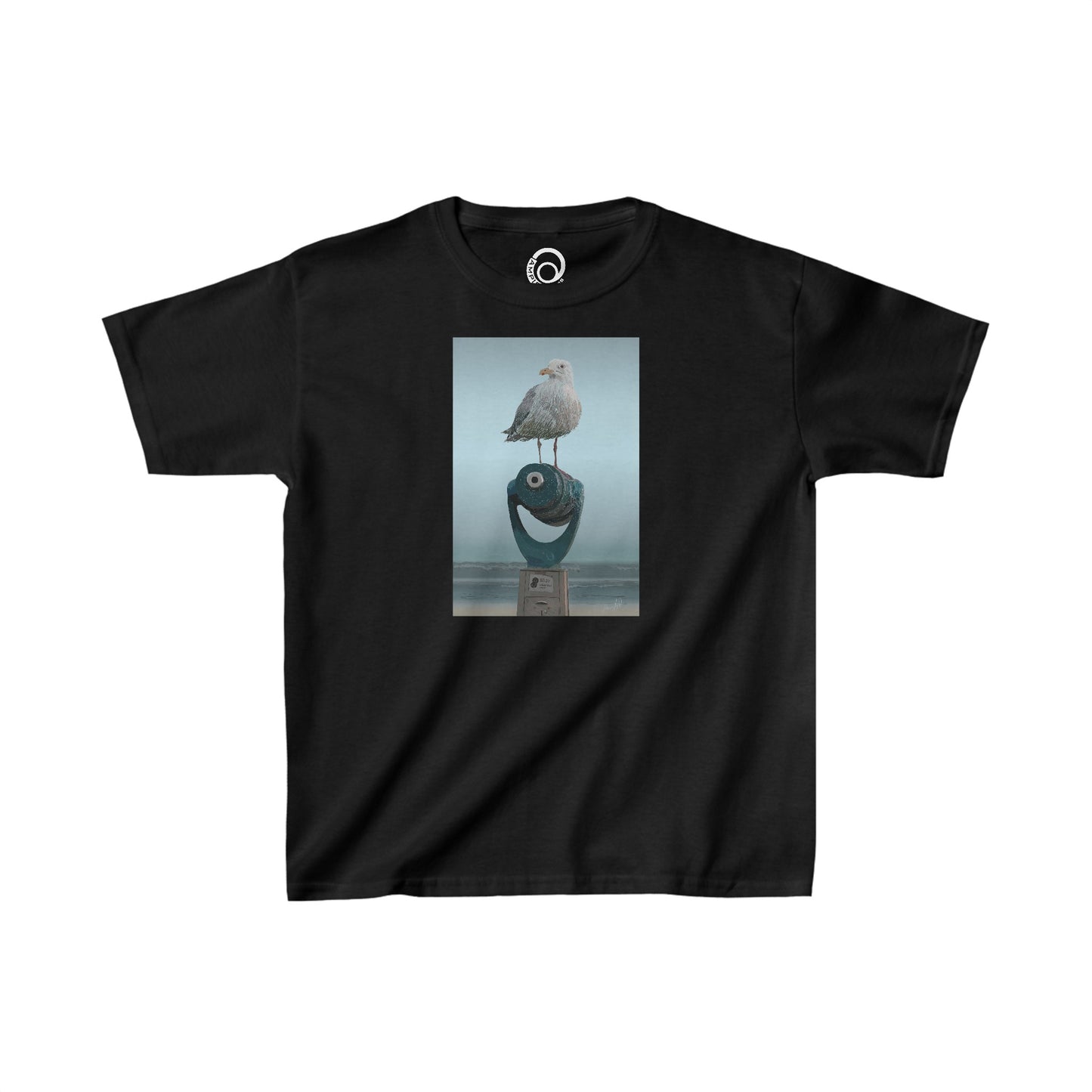 King of the Beach Youth Tee, Kids Heavy Cotton™ Tee, U.S. Youth sizes XS-XL, Seagull Sea Shirt, Beachside Shirt, Childrens Bird Top