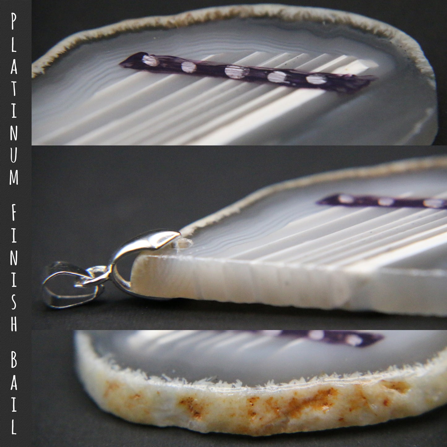 Agate Pendant - Abstract Guitar