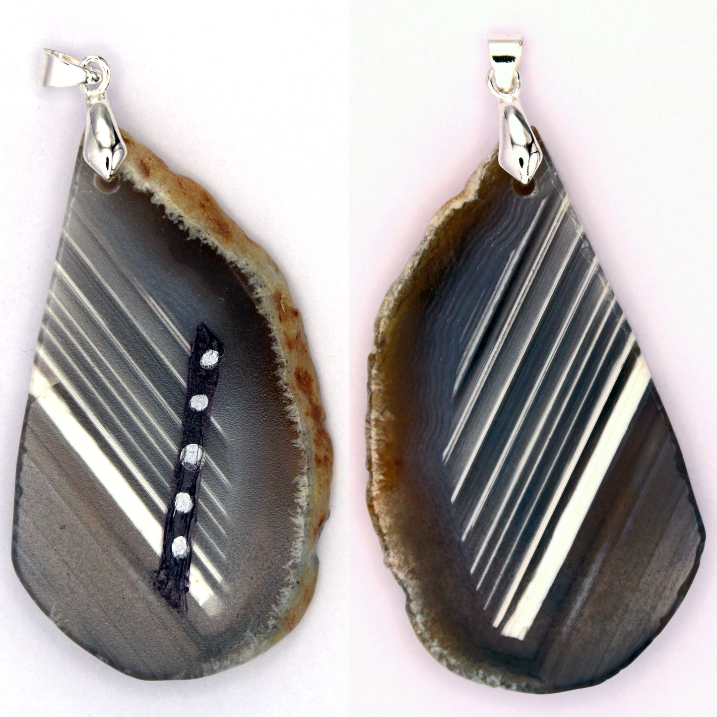 Agate Pendant - Abstract Guitar