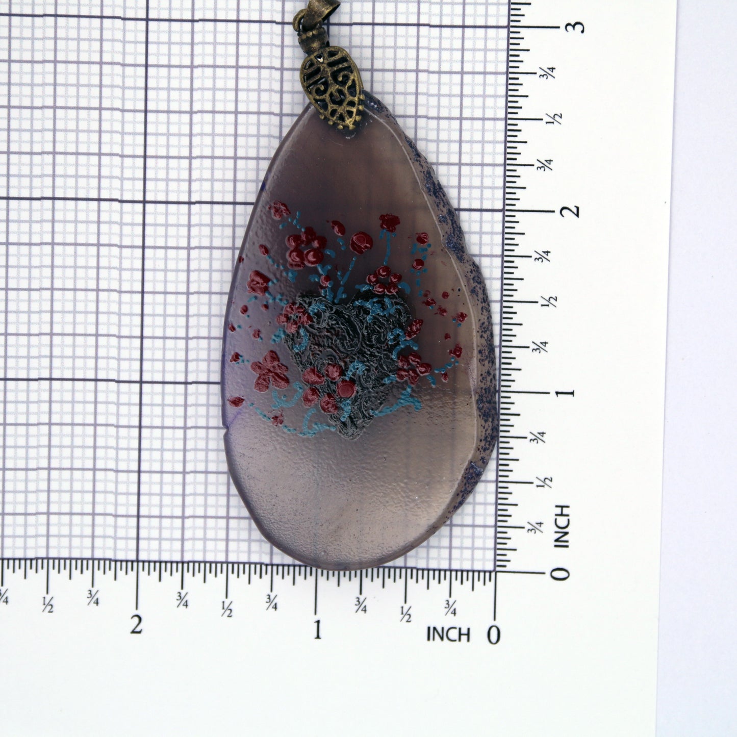 Agate Pendant - Hidden Heart