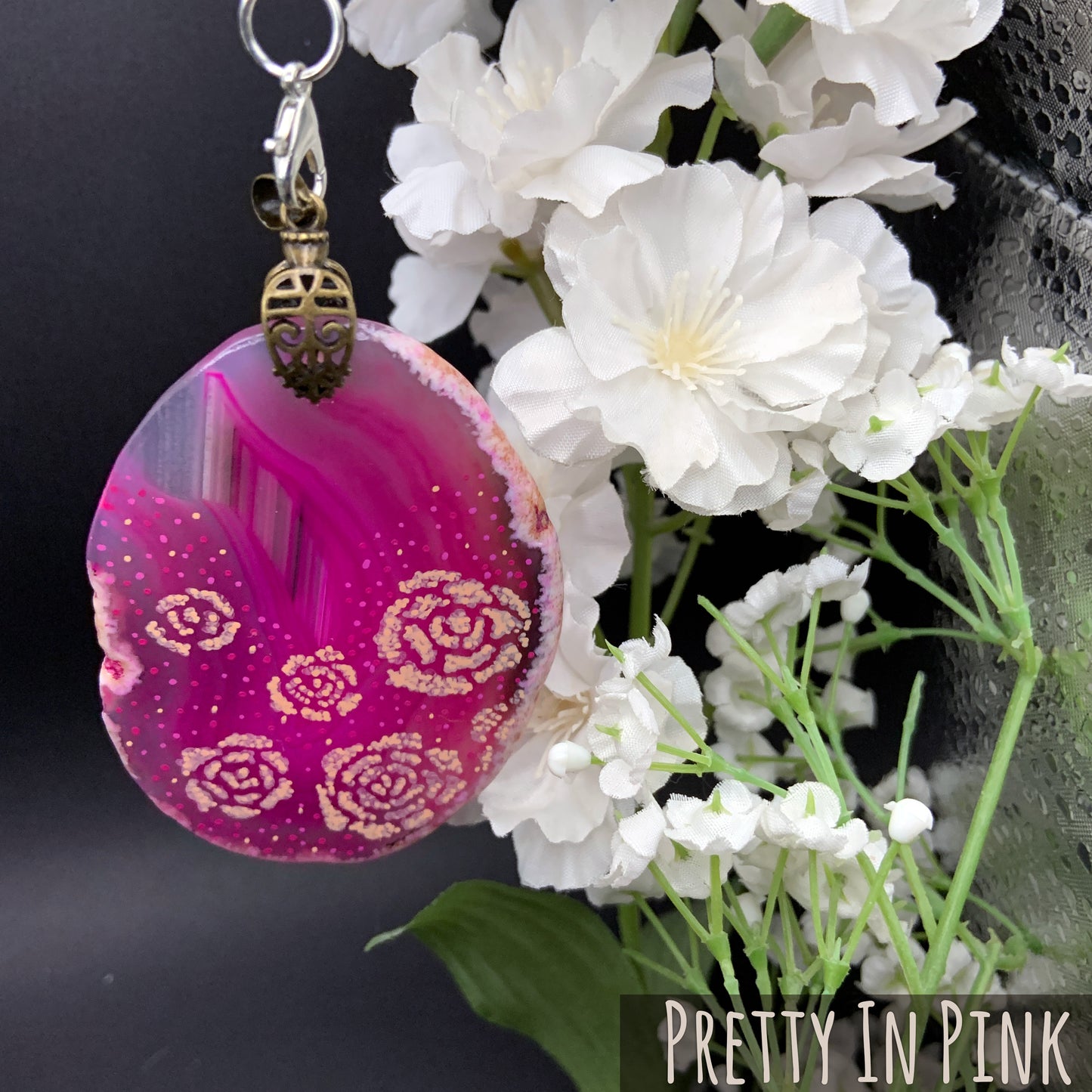 Agate Pendant - Pretty In Pink