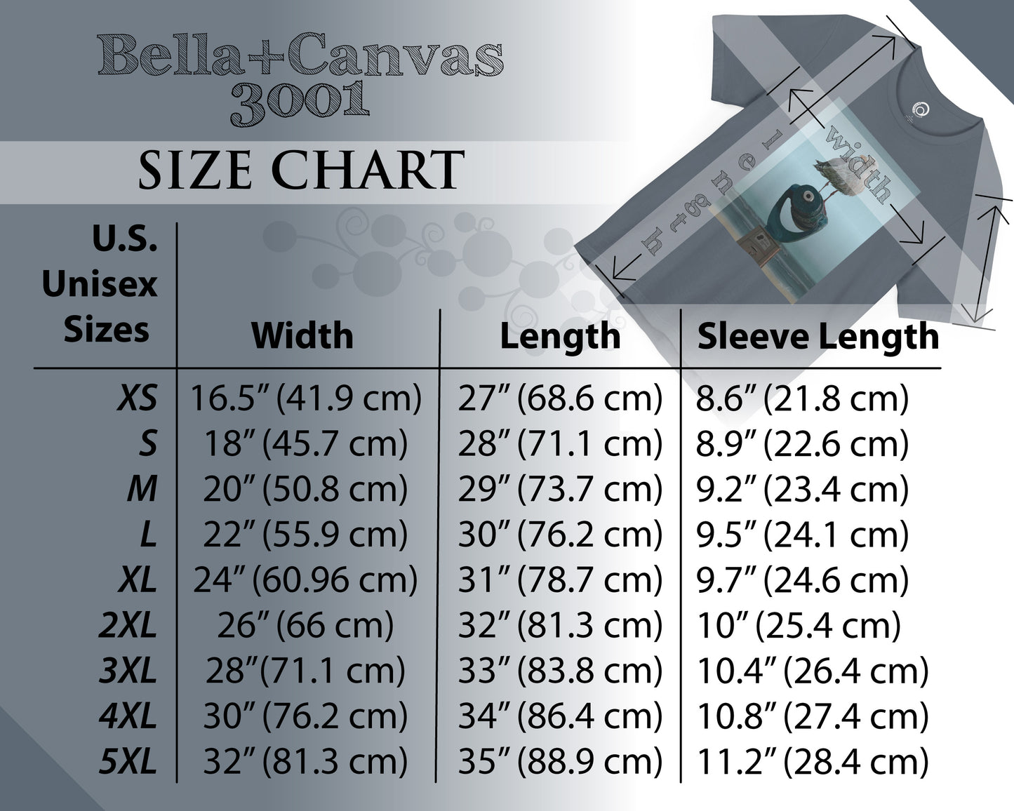 Size Chart. U.S. Unisex Sizes. Extra Small, Small, Medium, Large, Extra Large, Double Extra Large, Triple Extra Large, Quadruple Extra Large, Quintuple Extra Large