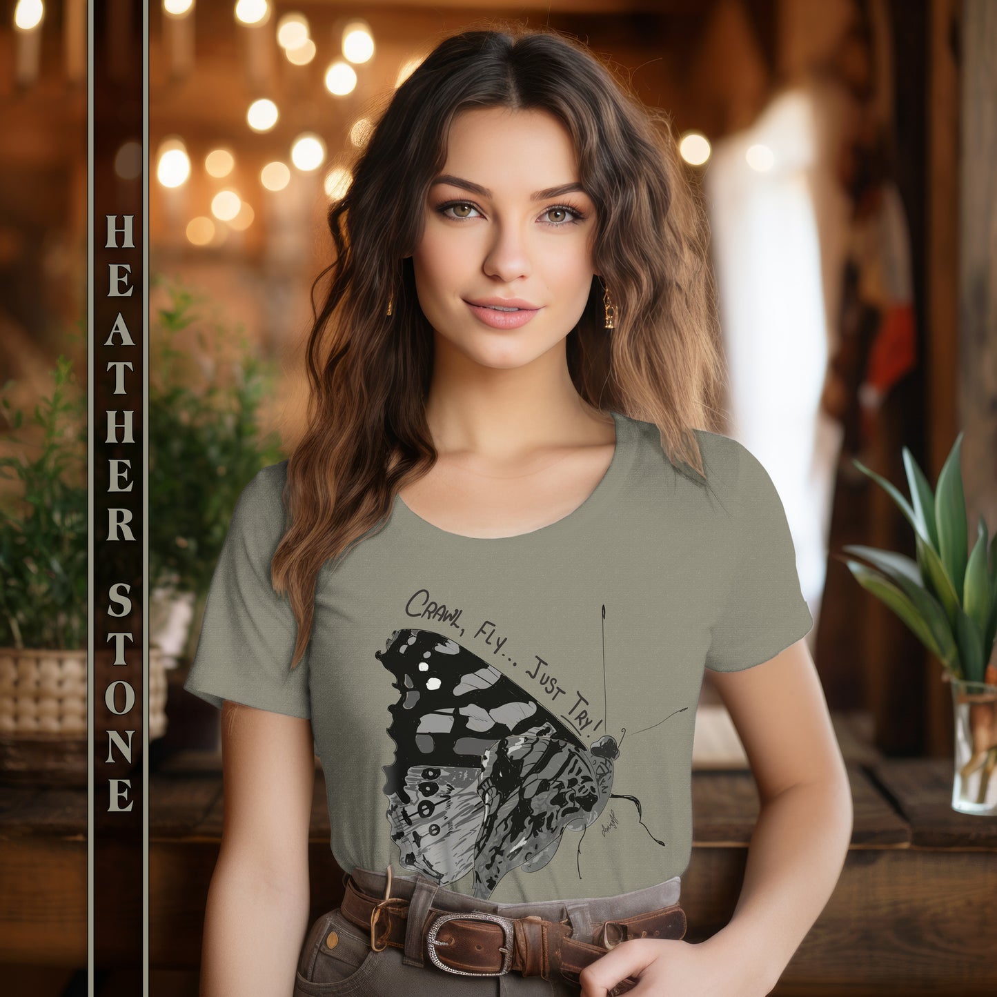 Crawl, Fly...Just Try Butterfly, Unisex Jersey Short Sleeve Tee, U.S. Unisex Sizes XS-5XL, Butterfly T-Shirt, Insect Themed Clothing