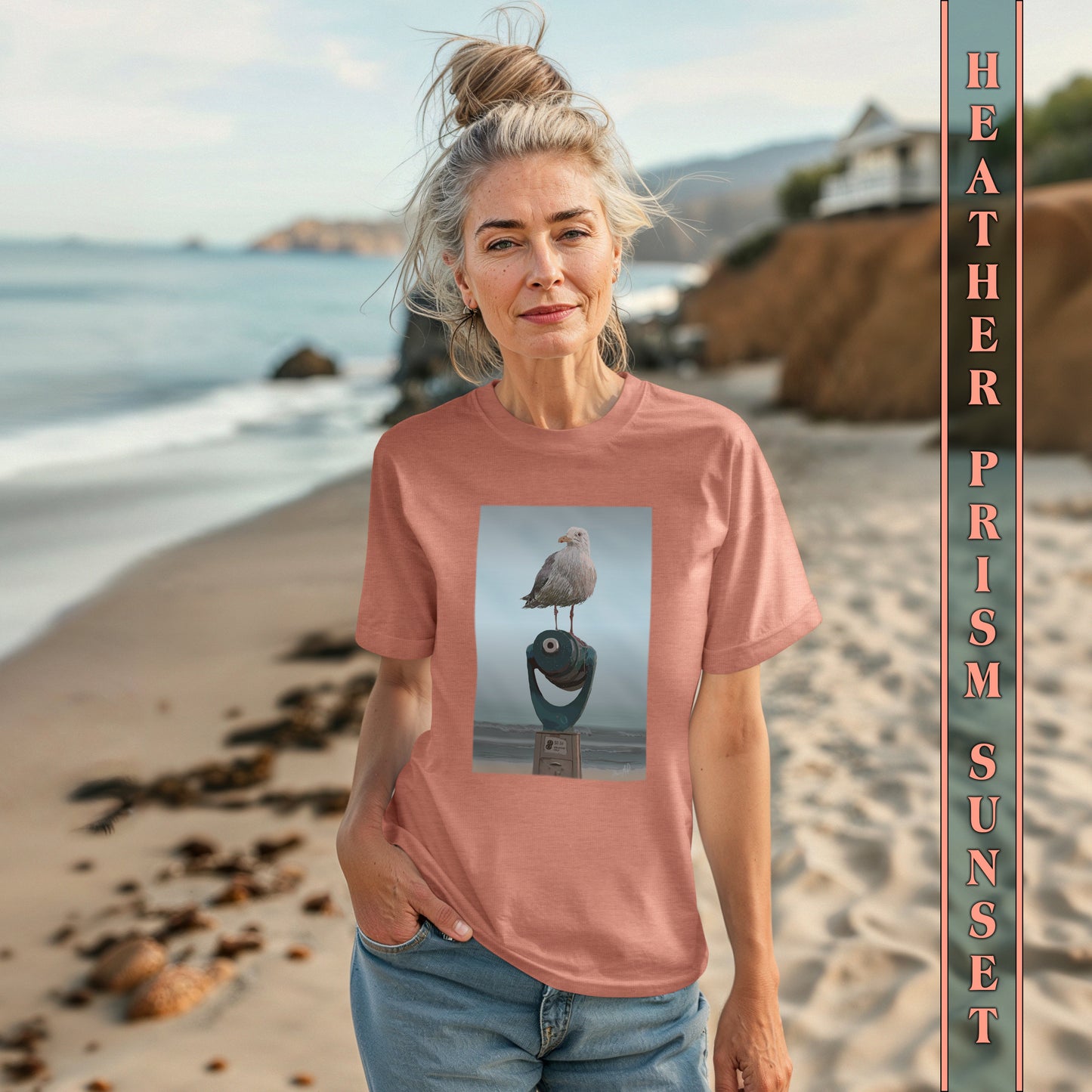 King of the Beach Tee in Heather Prism Sunset