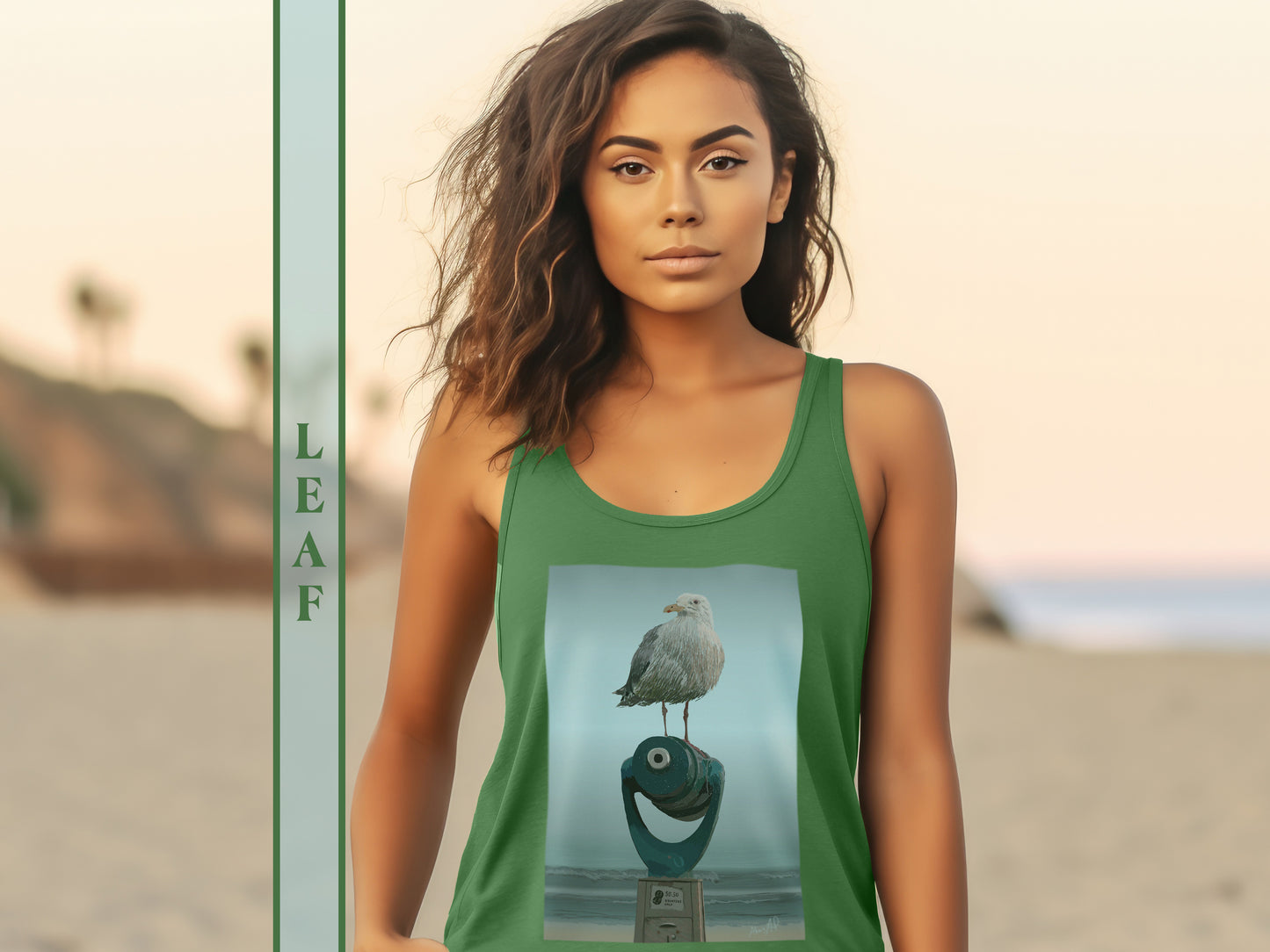 King of the Beach Tank Top in Leaf