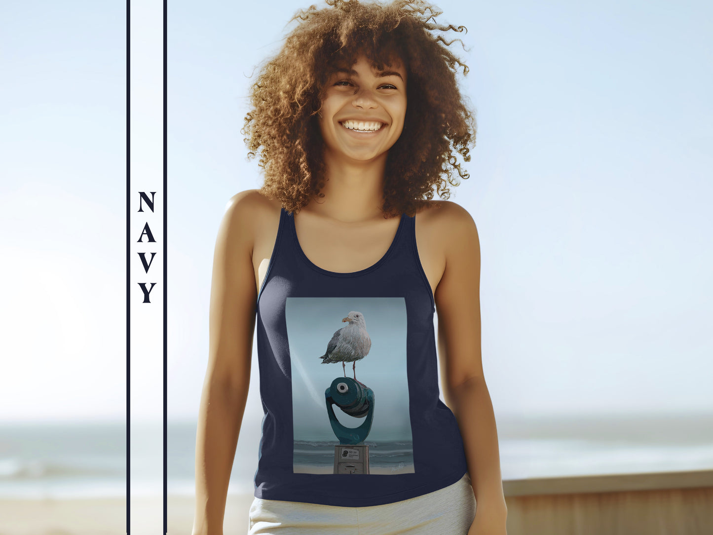 King of the Beach Tank Top in Navy