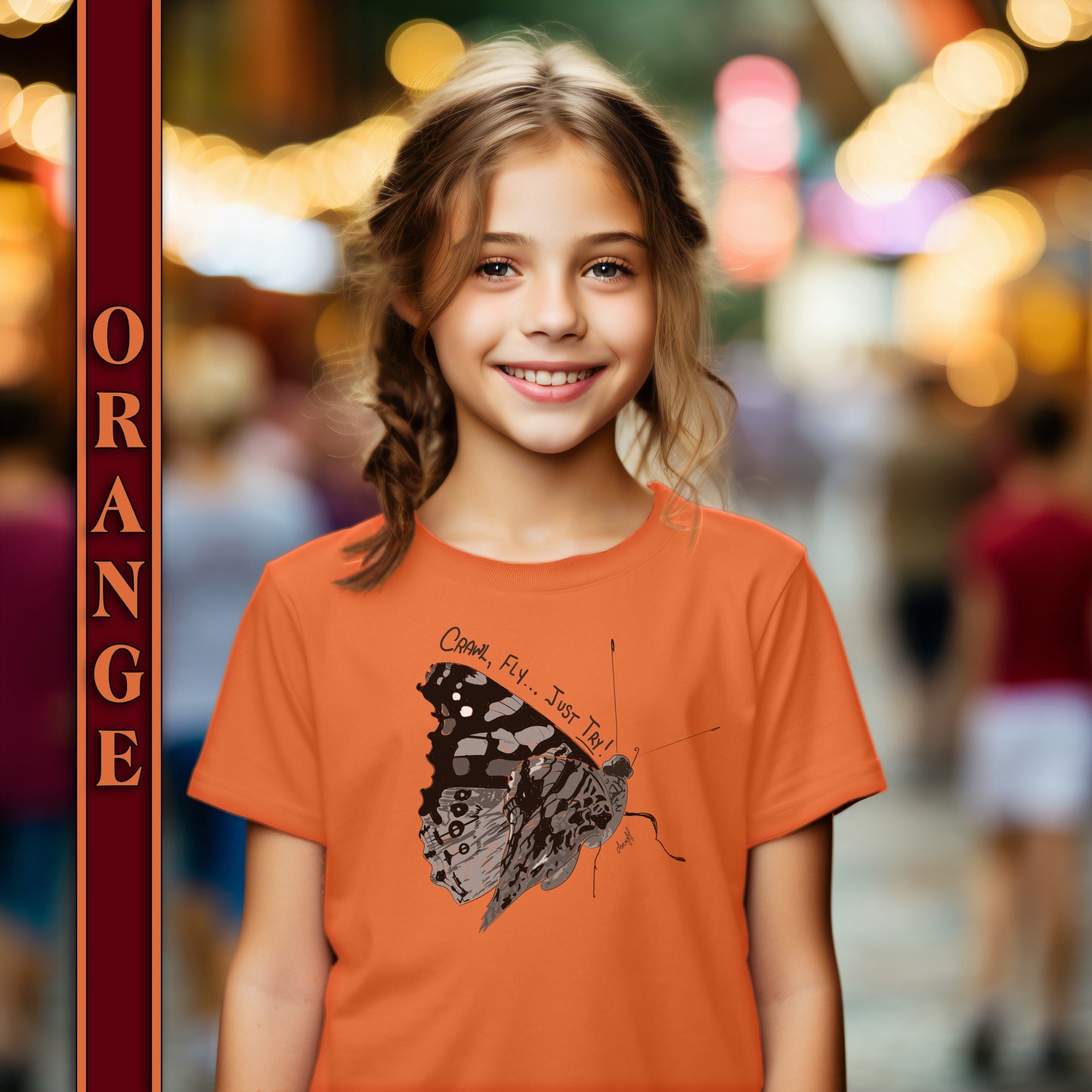 Crawl, Fly... Just Try Kids Heavy Cotton™ Tee, U.S. Youth Unisex sizes XS-XL